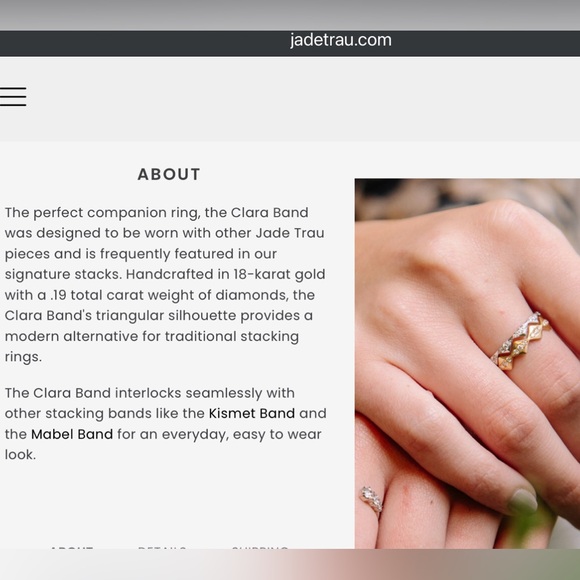 Jade Trau Clara diamond band Ring - 18K yellow gold - Picture 12 of 15